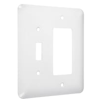 TayMac 2-Gang Maxi Toggle / Decorator White Smooth