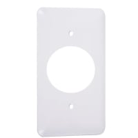 TayMac 1-Gang Princess Single Receptacle 1.40" White Smooth