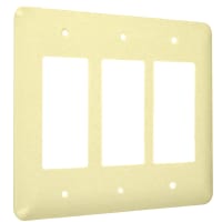 TayMac 3-Gang Maxi (3) Decorator Ivory Textured