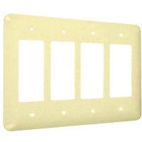 TayMac 4-Gang Maxi (4) Decorator Ivory Textured