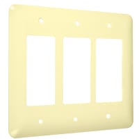 TayMac 3-Gang Maxi (3) Decorator Ivory Smooth