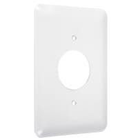 TayMac 1-Gang Maxi Single Receptacle 1.406" White Smooth