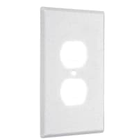 TayMac 1-Gang Jumbo Duplex White Textured