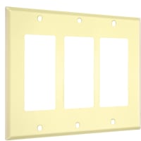 TayMac 3-Gang Standard (3) Decorator Ivory Smooth