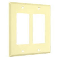 TayMac 2-Gang Standard (2) Decorator Ivory Smooth