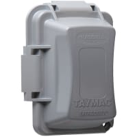 TayMac 1-Gang Weatherproof Extra Duty 16-in-1 Cover 2-3/4" Deep Gray