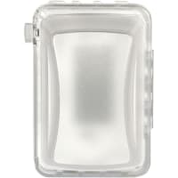 TayMac 1-Gang Weatherproof 16-in-1 Cover 2-3/4" Deep Clear / White Base