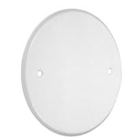 TayMac 5" Round Blank Plate 4" Box Mt White