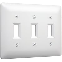 TayMac 1-Gang Masque 2000 Wallplate (3)Toggle White