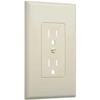 TayMac 1-Gang Masque Decorator Cover Duplex Ivory