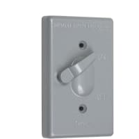 TayMac 1-Gang Vertical Weatherproof Cover Toggle Sp 15A -Gray