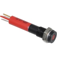 APEM Components Panel Mount Indicator LED 6mm Flush Fixed Red 24VDC Solder Q Series