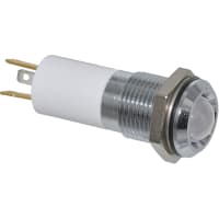 APEM Components LED Indicator Sealed 14mm Chrome Tri-Color R/Y/G 12VDC Solder Q14 Series