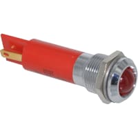 APEM Components Panel Mount Indicator LED Sealed 12mm Fixed Red 110VAC Q12 Series