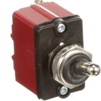 APEM Components Switch, Toggle, Sealed, SPST, ON-OFF, Std Actuator, Non-Illum, 6A, 250VAC, Screw Term