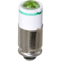 APEM Components Lamp, LED, Single Chip, 12V, Green, Average Life 60000 Hours