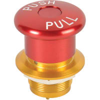 APEM Components Switch, E-Stop, Sealed, Heavy Duty, All Metal, DPST-NC, ON-OFF, Push-Pull, 1A, 24VDC, Sldr