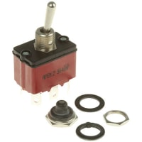 APEM Components Toggle Switch DP On-On, 12 A@ 28 V dc, Panel Mount