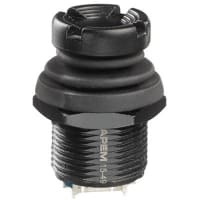 APEM Components Switch;Mini Joystick;4-Way;Castle Actuator;P/B;Blk;Panel Mnt;IP69K;50mA;12VDC