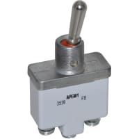 APEM Components Switch, Toggle, Sealed, SPDT, ON-ON, Std Actuator, Non-Illum, 15A, 250VAC, Screw Term