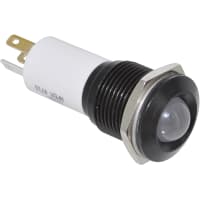 APEM Components LED Indicator Sealed 16mm Metal Prominent Blk Chrome Tri-Color R/Y/G 12VDC Slder