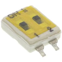 APEM Components Switch, DIP, SPST, 2 Pos, Slide Actuator, Gold, 0.1A, 24VDC, Gull Wing