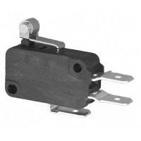 APEM Components Switch, Snap-Action, SPDT, ON-(ON), Chassis Mount, Roller Lever, 16A, 125VAC, QC