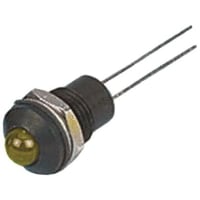 APEM Components Indicator Pmnt, 8mm Mount Size, Yellow LED, Lead Pins Term, 5 mm Lamp Size, 2Vdc