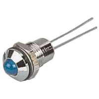 APEM Components Indicator Pmnt, 8mm Mount Size, Blue LED, Lead Pins Term, 5 mm Lamp Size, 2Vdc