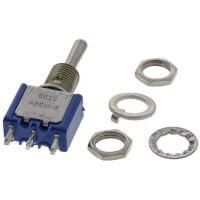 APEM Components Toggle Switch SP On-Off-On, 6 A@ 125 V ac, Panel Mount