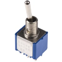 APEM Components Toggle Switch DP On-On, 6 A@ 125 V ac, Panel Mount