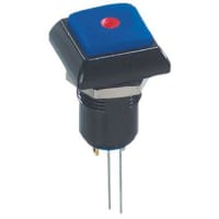 APEM Components Push Button Switch, IP67, Panel Mount, Off-On, Illuminated Red LED, 