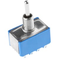 APEM Components Toggle Switch 4P On-Off-On, 6 A@ 125 V ac, Panel Mount