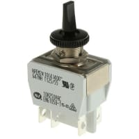 APEM Components Toggle Switch DP (On)-Off-(On), 15 A@ 125 V ac, Panel Mount