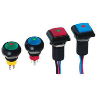 APEM Components Push Button Switch, IP67, NO, Panel Mount, Momentary, Illuminated Red LED, 