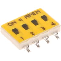 APEM Components DIP SWITCH 4P CMS