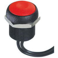 APEM Components Push Button Switch, IP67, SPST-NO, Panel Mount, Momentary