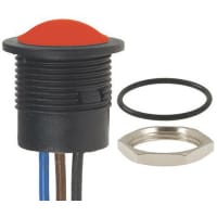 APEM Components Switch, P/button, orange actuator, wired