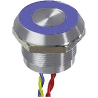 APEM Components Illuminated Wire Lead Piezo Switch, , IP68, 200 mA@ 24 Vac/dc, NO, -40to+75degC