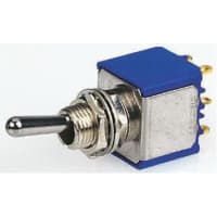 APEM Components Toggle Switch SP On-Off-On, 0.4 A@ 20 V, Panel Mount