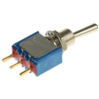 APEM Components Toggle Switch SP (On)-On, 0.4 A @ 20 V, PCB