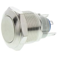 APEM Components VANDAL RESISTANT P/B SWITCH, 19mm, Ni Br