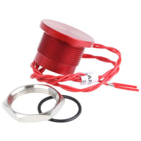 APEM Components Wire Lead Piezo Switch, , IP68, 0.2 A@ 24 V ac/dc, NO, -40 - +75degC