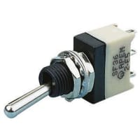 APEM Components Toggle Switch SP On-Off-On, 5 A@ 125 V ac, Panel Mount