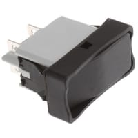 APEM Components IP65 Black DPST Rocker Switch, On-Off, 15A @250VAC +85degC -40degC 21.08mm 36.8mm