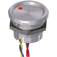 APEM Components Push Button Switch, IP68, NO, Momentary, Illuminated Red/Green LED, 