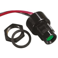 APEM Components 8mm rear mount LED indicator, green 12Vdc