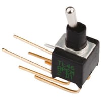 APEM Components Toggle Switch DP (On)-On, 0.4 A @ 20 V, PCB