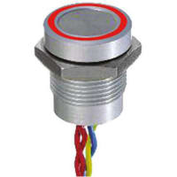 APEM Components Illuminated Flying Lead Piezo Switch, , IP68, 200 mA@ 24 Vac/dc, NO, -40 to +75C