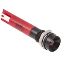 APEM Components 8mm recess hyper bright LED, red 110Vac